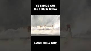 Kanye Brings Out His Kids in China kanyewest [upl. by Aerdnac]