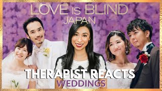 Love is Blind Japan  Therapist Reviews Weddings  Ryotaro amp Motomi and Wataru amp Midori [upl. by Yemorej]