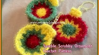 Sparkle Scrubby Ornament Crochet Pattern [upl. by Marietta184]