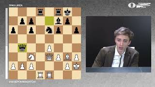 GM Daniil Dubov analyzes Game 1  Nepomniachtchi vs Ding [upl. by Adaj399]