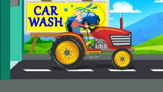 Tractor Car Wash For Kids [upl. by Itsuj716]