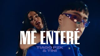 Tiago PZK TINI  Me Enteré Official Video [upl. by Sink]