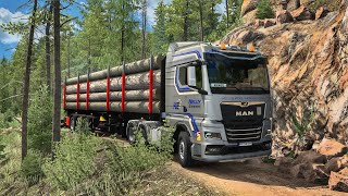 Wooden Log Delivery Across Majestic Mountain Landscapes  Euro Truck Simulator2 [upl. by Gaulin472]