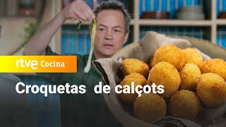 Croquetas de calçots  Menudos Torres  RTVE Cocina [upl. by Arimay]