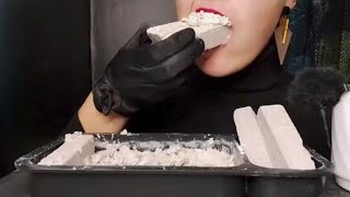 Pure wet chalk slate pencil eating challenge maddyeats asmr bigbites plz like share and subscribe [upl. by Acirdna324]