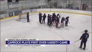 Caprock Hockey plays first ever varsity game [upl. by Sitoiyanap]