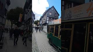 Germany city Monschau excursion train [upl. by Auqcinahs]