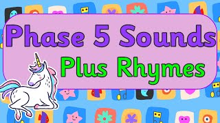 Phonics  Phase 5 RECAP of Sounds Plus Rhymes 😊  Miss Ellis 💜 [upl. by Shumway701]