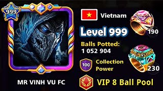 I met Level 999 🙀 Mr VINH VU FC 🔥 230 Berlin 190 Venice Rings 8 ball pool [upl. by Cook896]