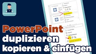 PowerPoint Folie duplizieren kopieren und einfügen [upl. by Ayerdna320]