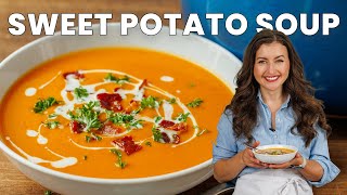 Creamy Sweet Potato Soup Recipe – The Ultimate Comfort Soup for Fall [upl. by Aicil818]