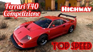 Ferrari F40 Competizione Top Speed [upl. by Yelrac669]