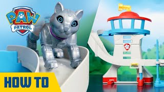 PAW Patrol Catpack Playset  How to Play  Toys for Kids [upl. by Ardnuas]