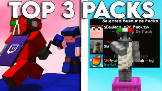 Top 3 Best Minecraft Texture Packs For PVP FPS BOOST And Bedwars [upl. by Burdett]