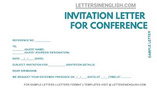 General Conference Invitation – Sample of Invitation Letter [upl. by Deppy]