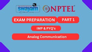 Analog Communication Part 1  NPTEL Exam Series 2024  MYSWAYAM nptel2024 NPTEL myswayam [upl. by Rafferty]