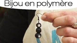 Réaliser une boucle doreille en pâte fimo [upl. by Lidda]