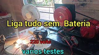 Com dois transformadores liguei o inversor 220V sem a Bateria [upl. by Leora]