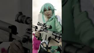 CosplaySAO Shinon and Big Weapon Hécate II Action [upl. by Nneb647]