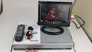 Philips DVP3340V DVD VCR Combo Player VHS Fully Tested w Remote amp Cables Manual Mercari Ebay Video [upl. by Clements680]