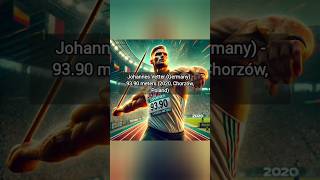 Top 10 javelin throw world record  Longest Javelin throw world record [upl. by Neelac]