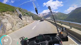 Grimsel Furkazijde en de Furka vanaf de grimsel tot en met de top Goldwing 1800 en R1100RT [upl. by Perl]