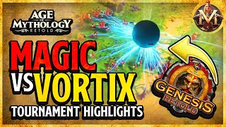 Age of Mythology Retold Magic vs Vortix  Tournament Highlights [upl. by Charlene200]