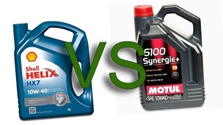 Shell Helix HX7 10w40 vs Motul 6100 Synergie 10w40 test [upl. by Ennovyhs]