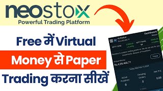 NeoStox Virtual Trading Platform With Real Market  Neostox Complete Live Process [upl. by Thaine]