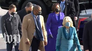 Ofc Eugene Goodman escorts Harris at inauguration [upl. by Acinnor]