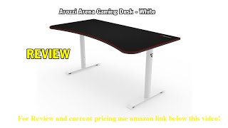 Review Arozzi Arena Gaming Desk  White [upl. by Releyks]