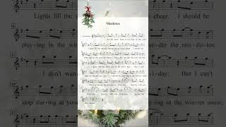 Mistletoe  Eb Alto and Baritone Saxophone Sheet Music amp Playalong bandkaraoke [upl. by Eannyl728]