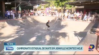 Joinville sedia Campeonato Estadual de skate com 70 atletas [upl. by Ahsiuq]