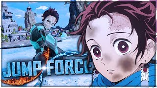 JUMP FORCE DLC Season 2 TANJIRO From DEMON SLAYER Moveset Creation [upl. by Harmonia708]