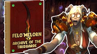 Archive of the Tirisgarde Felomelorn  Mage Legion Order Hall  Blood Elf History [upl. by Noami]