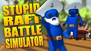 HUGE PIRATE BATTLE AT SEA  Stupid Raft Battle Simulator [upl. by Iblehs843]