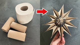 Stern  Toilettenpapier  Weihnachten  Basteln  DIY  Klorollen  Geschenkidee  Liebe  Geschenk [upl. by Darci]