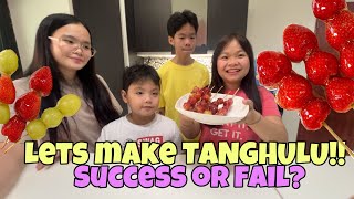 TRIED MAKING TANGHULU Success or Fail  Ryzza Mae Dizon [upl. by Norvol690]