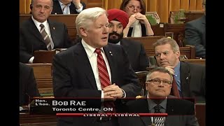 Bob Rae Questions Conservatives on Canadas Relationship with China 2009 [upl. by Anaihs541]