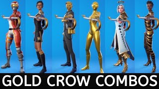 The Best TRYHARD Gold Crow Pickaxe Combos In Fortnite [upl. by Aicatsanna287]