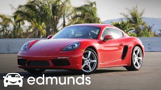 2017 Porsche 718 Cayman Review  Edmunds [upl. by Tnert]