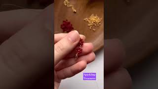 Red bead daisy bracelets🌸❣️diy like jewelrydesign jewelrymaking [upl. by Naivart]