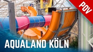 Alle Rutschen im Aqualand Köln  All Water Slides Onride 2016 Version [upl. by Nilyaj144]