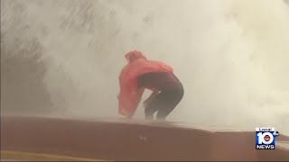 Florida Keys hit with intense winds heavy downpour due to Hurricane Milton [upl. by Ahsets237]