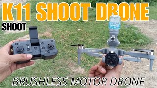 K11 Brushless Motor Camera Drone Unboxing Flying Wind Resistant Camera Shooting Test amp Review [upl. by Eemla772]