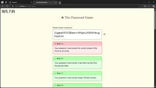 The password game [upl. by Yllime]