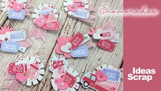 Embellecedores Enamorados  ideas Scrapbook [upl. by Mcbride]