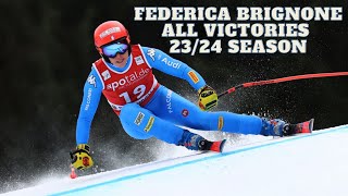 All Victories of Federica Brignone  Alpine Skiing Season 2324 [upl. by Egor]