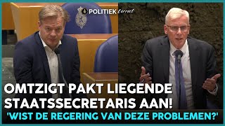 Omtzigt pakt stotterende staatssecretaris aan Wist de regering van deze problemen tweedekamer [upl. by Antoinette]