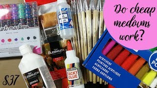 Do cheap mediums really work  Mixed media art journaling [upl. by Cecelia705]